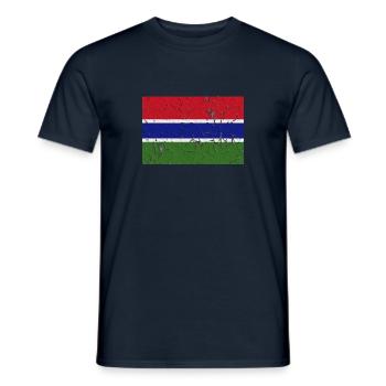 Cadeau pour la Gambie - T-shirt homme - marine - Devant - AI Model Male 178 light (178cm)