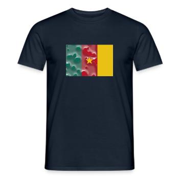 Kamerun als Kamerun - Männer T-Shirt - Navy - Vorne - AI Model Male 178 light (178cm)