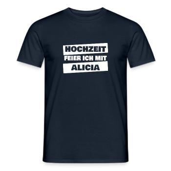 JGA Alicia - Männer T-Shirt - Navy - Vorne - AI Model Male 178 light (178cm)