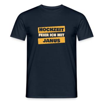 Bachelor party Janus - Men's T-Shirt - navy - Front - AI Model Male 178 light (178cm)