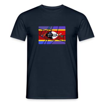 Swaziland als Swaziland - Heren T-shirt - navy - Voor - AI Model Male 178 light (178cm)