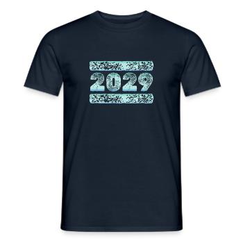Glacé 2029 - T-shirt homme - marine - Devant - AI Model Male 178 light (178cm)