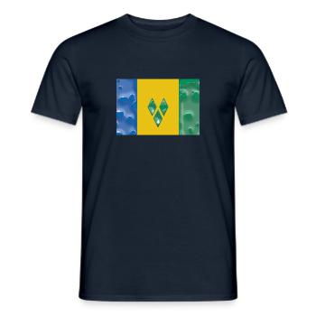 Drapeau Pays Saint-Vincent-et-les-Grenadines - T-shirt homme - marine - Devant - AI Model Male 178 light (178cm)