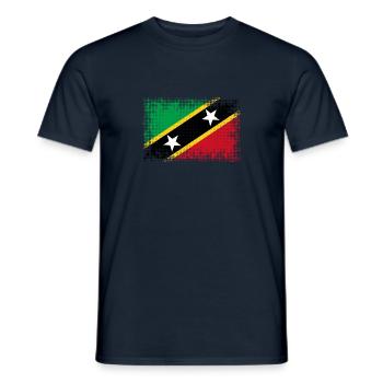 Flag Country St Kitts and Nevis - Men's T-Shirt - navy - Front - AI Model Male 178 light (178cm)