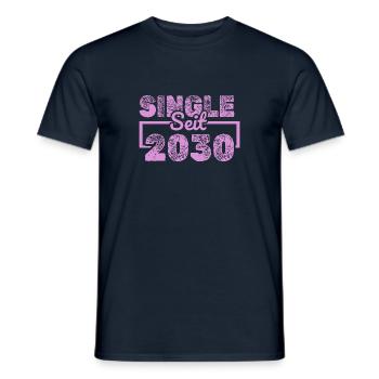 since 2030 - Men's T-Shirt - navy - Front - AI Model Male 178 light (178cm)