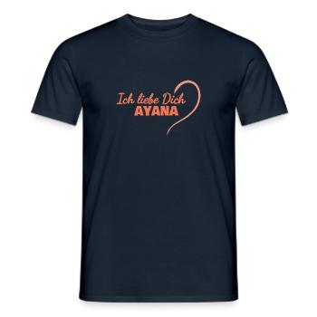Geschenk für Ayana - Männer T-Shirt - Navy - Vorne - AI Model Male 178 light (178cm)