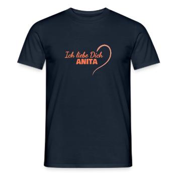LiebeDich Anita - Männer T-Shirt - Navy - Vorne - AI Model Male 178 light (178cm)