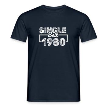 depuis 1980 - T-shirt homme - marine - Devant - AI Model Male 178 light (178cm)