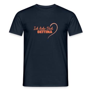 LiebeDich Bettina - Männer T-Shirt - Navy - Vorne - AI Model Male 178 light (178cm)
