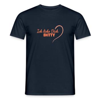 LiebeDich Betty - Männer T-Shirt - Navy - Vorne - AI Model Male 178 light (178cm)