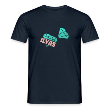 Gift for Ilyas - Men's T-Shirt - navy - Front - AI Model Male 178 light (178cm)