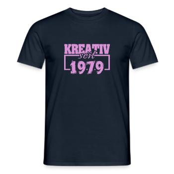 1979 - Männer T-Shirt - Navy - Vorne - AI Model Male 178 light (178cm)