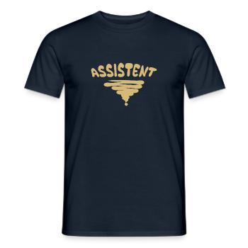 Occupation: Assistant - Men's T-Shirt - navy - Front - AI Model Male 178 light (178cm)