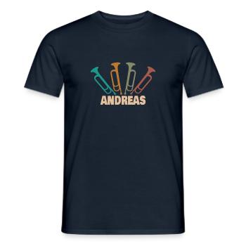 Tube Andreas - Männer T-Shirt - Navy - Vorne - AI Model Male 178 light (178cm)