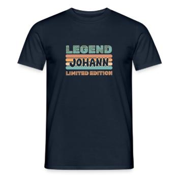 Prénom Johann - T-shirt homme - marine - Devant - AI Model Male 178 light (178cm)