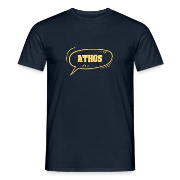Vorname Athos - Männer T-Shirt - Navy - Vorne - AI Model Male 178 light (178cm)