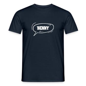 Vorname Benny - Männer T-Shirt - Navy - Vorne - AI Model Male 178 light (178cm)