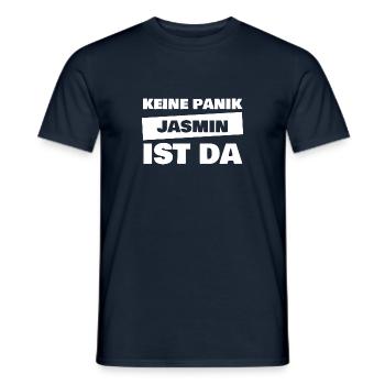 Vorname Jasmin - Männer T-Shirt - Navy - Vorne - AI Model Male 178 light (178cm)