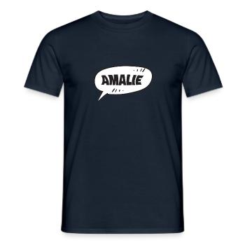 Cadeau pour Amalie - T-shirt homme - marine - Devant - AI Model Male 178 light (178cm)