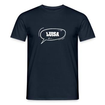 Vorname Luisa - Männer T-Shirt - Navy - Vorne - AI Model Male 178 light (178cm)