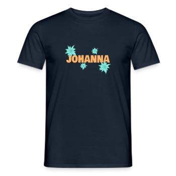 Edelweiß Johanna - Männer T-Shirt - Navy - Vorne - AI Model Male 178 light (178cm)