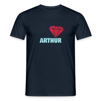 Edel Arthur - Männer T-Shirt - Navy - Vorne - AI Model Male 178 light (178cm)