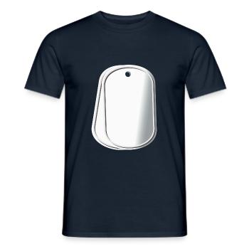 Bundeswehr Dog Tag, Original Gift Ideas - Men's T-Shirt - navy - Front - AI Model Male 178 light (178cm)