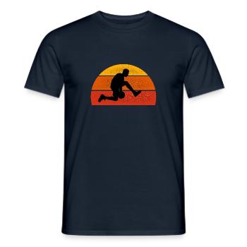 vintage basketball -basketball fan gift - Men's T-Shirt - navy - Front - AI Model Male 178 light (178cm)