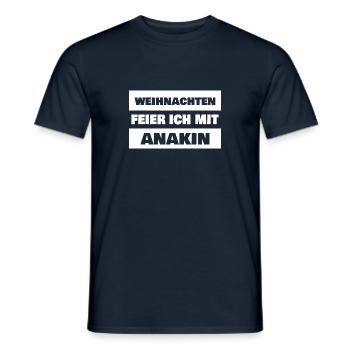 Anakin comme prénom - T-shirt homme - marine - Devant - AI Model Male 178 light (178cm)