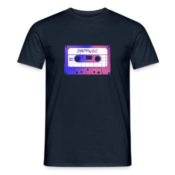 Retrowave Synthwave 80s Design - Männer T-Shirt - Navy - Vorne - AI Model Male 178 light (178cm)