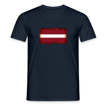Drapeau Lettonie - T-shirt homme - marine - Devant - AI Model Male 178 light (178cm)