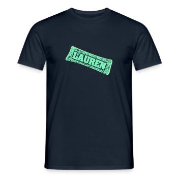 Nom de naissance Lauren - T-shirt homme - marine - Devant - AI Model Male 178 light (178cm)