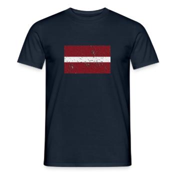 Cadeau pour la Lettonie - T-shirt homme - marine - Devant - AI Model Male 178 light (178cm)