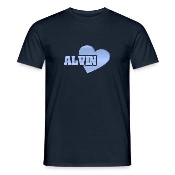 Gold Alvin - Männer T-Shirt - Navy - Vorne - AI Model Male 178 light (178cm)