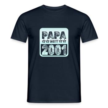 Dad since 2001 - Men's T-Shirt - navy - Front - AI Model Male 178 light (178cm)