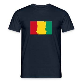 Guinée - T-shirt homme - marine - Devant - AI Model Male 178 light (178cm)