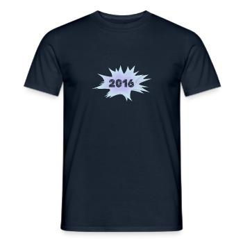 Speech bubble 2016 - Men's T-Shirt - navy - Front - AI Model Male 178 light (178cm)