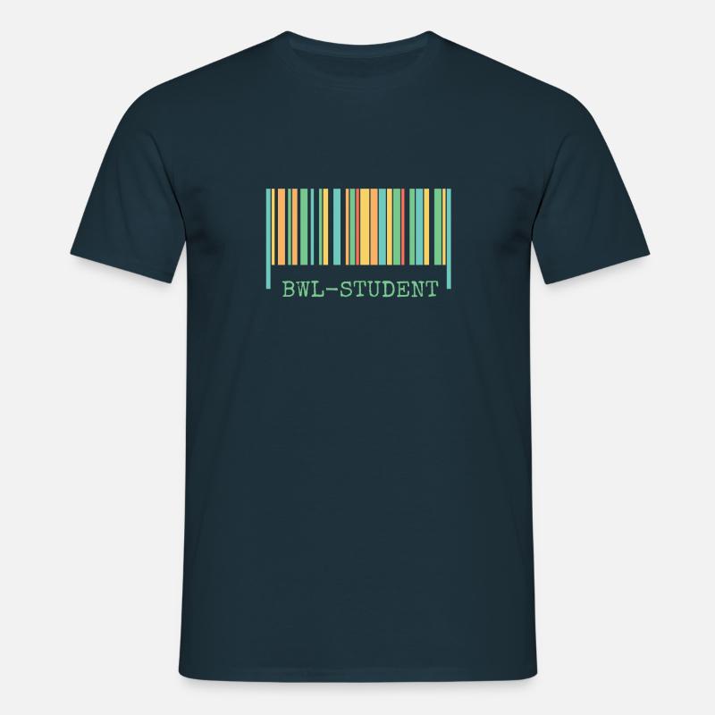 Strichcode bwl Student - Männer T-Shirt - Navy