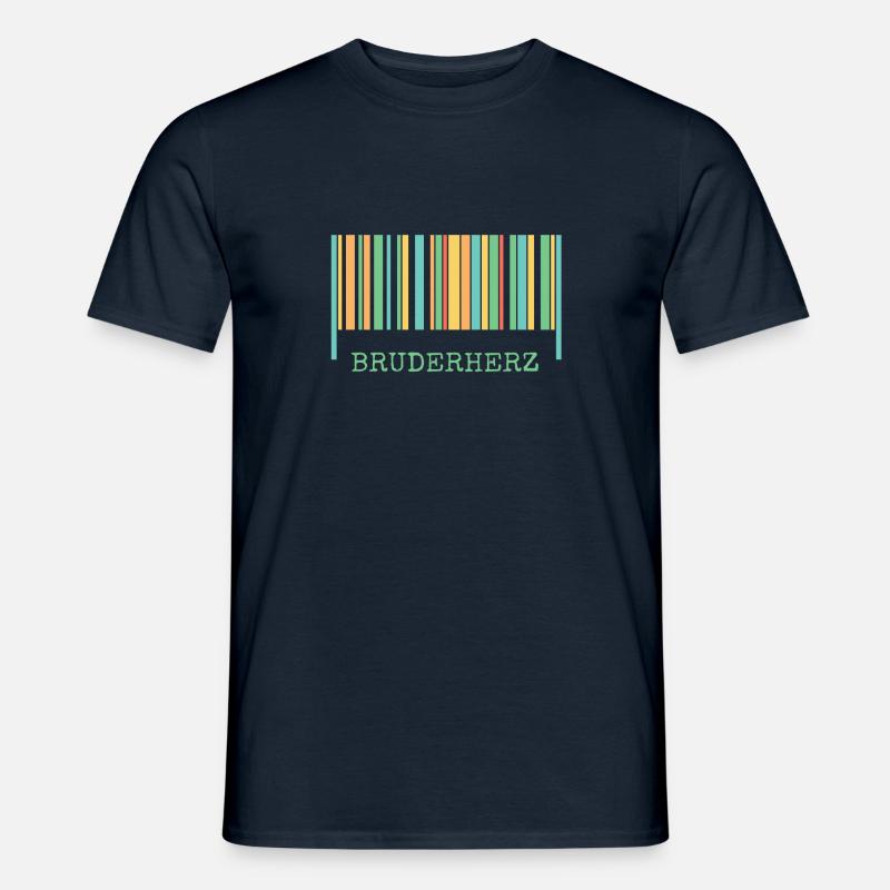 Strichcode bruderherz - Männer T-Shirt - Navy