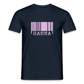 Name Hanna - Männer T-Shirt - Navy - Vorne - AI Model Male 178 light (178cm)