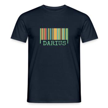 Nom: darius - T-shirt homme - marine - Devant - AI Model Male 178 light (178cm)