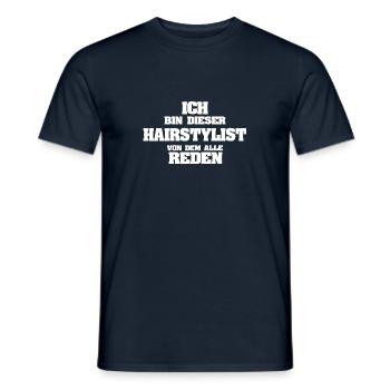 Coiffeur - T-shirt homme - marine - Devant - AI Model Male 178 light (178cm)