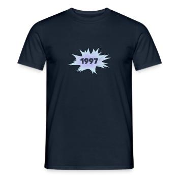 1997 - Men's T-Shirt - navy - Front - AI Model Male 178 light (178cm)