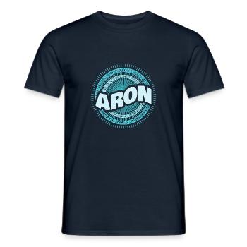 Gift idea Aron - Men's T-Shirt - navy - Front - AI Model Male 178 light (178cm)