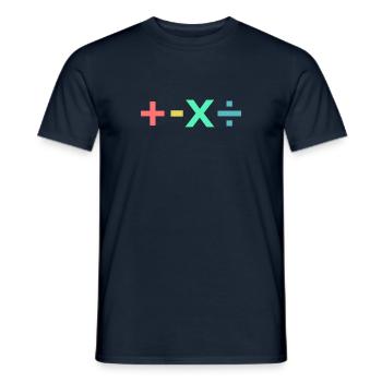 Operation Maths - T-shirt homme - marine - Devant - AI Model Male 178 light (178cm)
