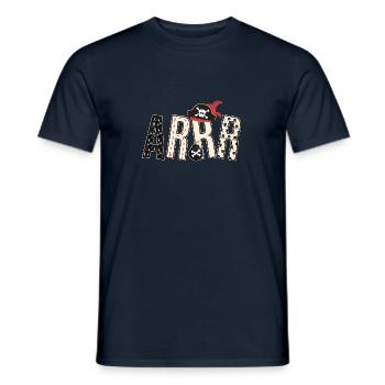Pirate costume disguise ARRR captain gift - Men's T-Shirt - navy - Front - AI Model Male 178 light (178cm)