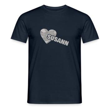 Susann als Liebe - Männer T-Shirt - Navy - Vorne - AI Model Male 178 light (178cm)