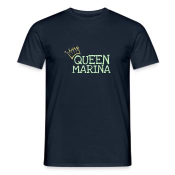 Prénom Marina - T-shirt homme - marine - Devant - AI Model Male 178 light (178cm)