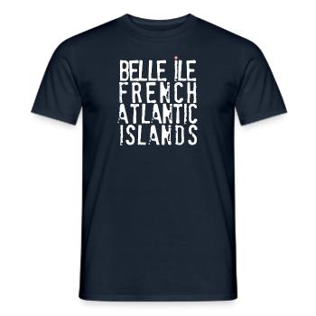 Wunderschöne französische Atlantikinseln - Männer T-Shirt - Navy - Vorne - AI Model Male 178 light (178cm)