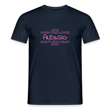 Geschenk für Alessio - Männer T-Shirt - Navy - Vorne - AI Model Male 178 light (178cm)